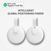 Apple AirTag Alternative GPS Tracker, Wave Pattern Global Locator Compatible With "Apple Find My" Platform, One-Click Tracking, Remote Precise Positioning, Long-Lasting Battery, Suitable For Elderly, Pets, Cars, Keys, Bags, Anti-Loss Reminder & Tracking