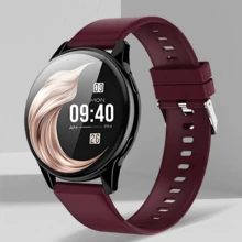 1 件舒适硅胶表带男女通用智能手表，升级版配备无线通话、消息提醒、计步器、卡路里追踪、多种运动模式、远程摄像头、音乐控制和活动追踪，兼容 Android 和 IOS 手机，非常适合圣诞节、万圣节礼物