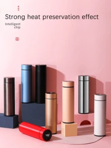 316不锈钢真空保温水瓶，大容量，商务办公旅行车载杯，户外运动徒步露营健身房便携式水瓶，防漏冷热饮咖啡茶杯，带挂绳，礼盒包装，男女皆宜 - 彩色 - 查看 3