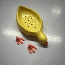 Cute Small Yellow Soap Dish With Swan Drain, High-End Bathroom Vanity Soap Holder, Adorable Set - Multicolor - View 9