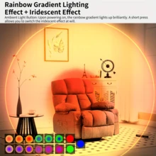 2pcs Motion Sensor Night Light With RGB Color Changing LED, Auto On/Off Closet Lamp, Magnetic Base, USB-Rechargeable, Dimmable Ambient Lighting For Hallway, Bedroom, Desk - Energy-Efficient Indoor Light With Motion Detection, Rechargeable Night Light Motion Sensor, Bedroom Lamp, Sleek Design, Durable Build, Smart Home - 2pcs - 查看 3