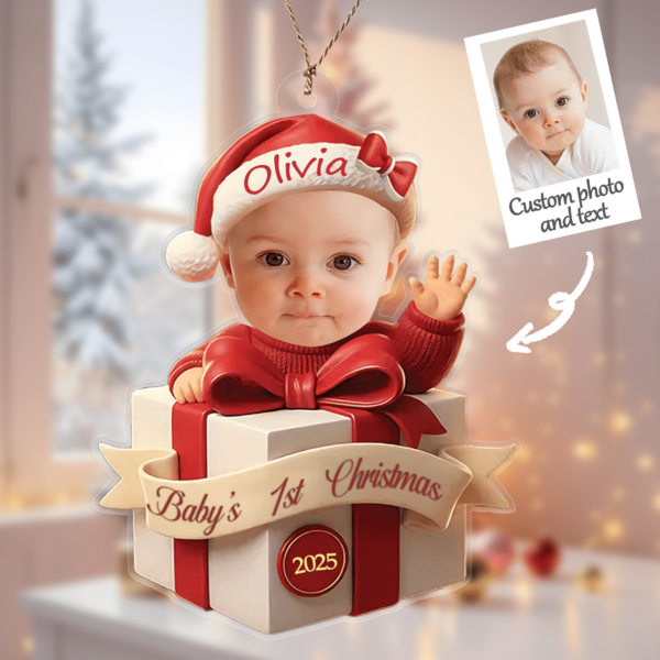 Personalized Baby First Christmas Ornament, Custom Name Newborn Baby Christmas Tree Decor, New Baby Keepsake, Christmas Gift For Kid