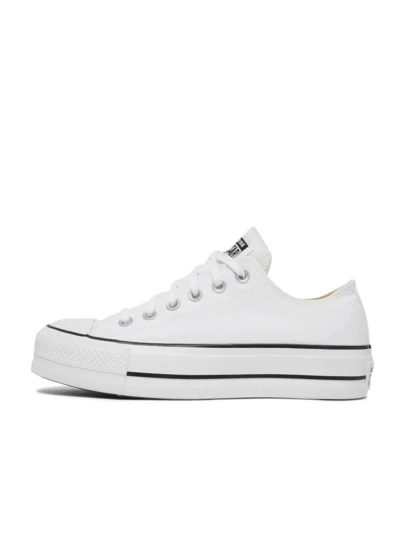 Converse Chuck Taylor All Star Lift Series Women's Platform Sneakers White Canvas Double-Height Sole Cushioned Comfort Everyday & Street Style 560251C