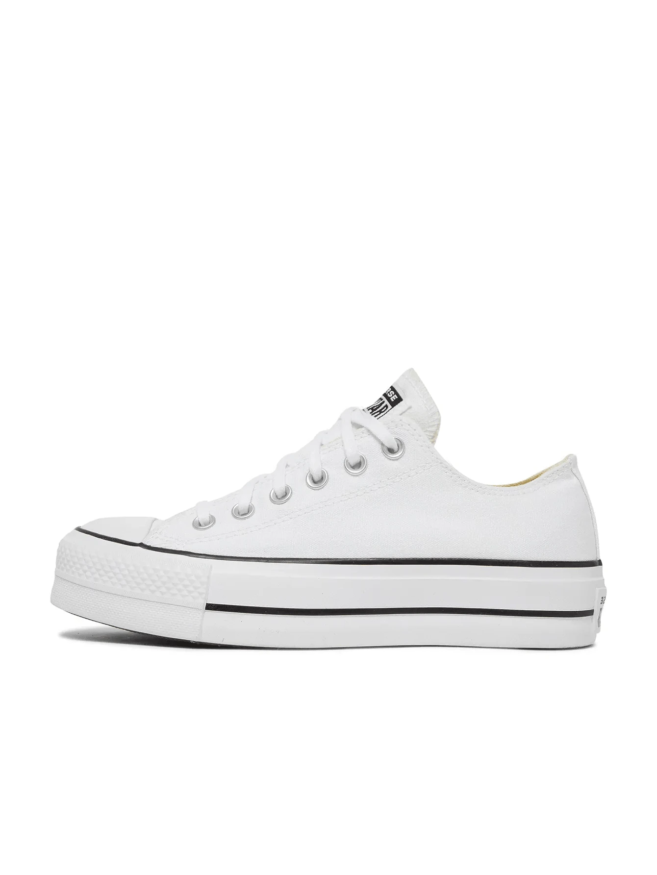Converse Giày thể thao đế xuồng Chuck Taylor All Star Lift Series dành cho nữ, đế vải canvas trắng, cao gấp đôi, thoải mái, phong cách thường ngày và đường phố, 560251C - Trắng - Xem 1