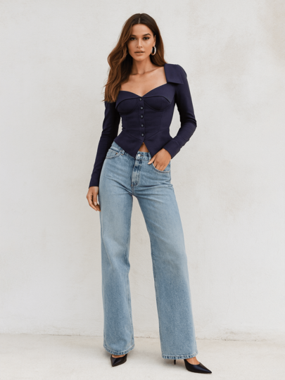 Damen Lässig & Elegant Bluse, Langarm Knopfleiste Hemd mit Kragen, Relaxed Fit, geeignet für Büro, Lehre, Business-Casual, Pendeln und Schulanfang