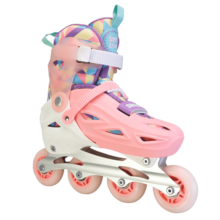 SHOLOV 时尚运动型女士户外直排轮滑鞋，尺码 30-41。轻便、高回弹、可调节，配有可拆卸鞋套、足弓支撑记忆功能、良好的制动性能、闪光 PU 轮，以及加固的 PP 铝合金框架，有效防止脚踝扭伤。适合初学者。