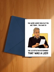 Ein Set von "Lügendetektortest sagt, das ist eine Lüge" witzigen Geburtstagskarten mit Umschlägen, freche Karten für Freunde und Familie, witzige Karten für ihn, Scherz-Geburtstagsgeschenke für sie