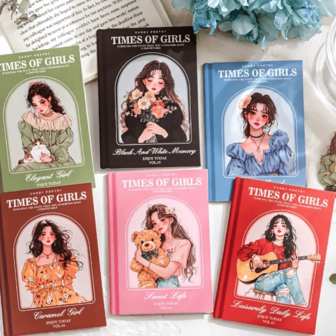 1包少女时代系列PET贴纸 - 适用于手工制作、剪贴簿、DIY手账装饰