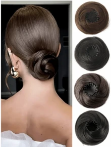 Elegante clip para el cabello en forma de nido de pájaros, clip de cabello natural y esponjoso, adecuado para cabello grueso y fino, aumenta el volumen del cabello, clip para cola de caballo, adecuado para damas y niñas elegantes, anillo para el cabello, diadema, accesorios para el cabello, tocado - Banda para el cabello - Ver 1