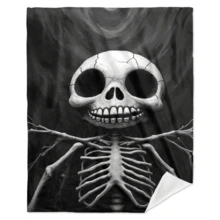 1pc Nightmare Before Christmas  Blanket - Soft Flannel Throw With Gothic Monster Design,For Halloween,Christmas,Home,Car,Bed - Perfect Gift For  Fans & Movie Decorations,Decorations,Seasonal Decoration,Contemporary Style,Plush Texture,Themed Home Accessory,Holiday Shoppers - 預設 - 查看 3