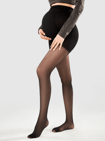 Women's Autumn Winter Maternity Tights, Thermal Pregnancy Pantyhose, Comfortable Stretch Stockings, Supportive Baby Bump Tights, Cozy