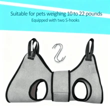 36"Dog Grooming Table Arm With Grooming Hammock Height Adjustable Two No Sit Haunch Holder Three Section Design Suitable For Medium, Small Dogs, And Cats - Black - View 3