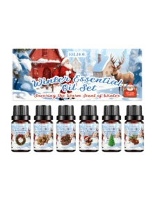 Winter Aromatherapy Essential Oil Set, Indoor Air Freshener Humidifier Fragrance Oil, Creates Holiday Atmosphere, Home Aromatherapy Essential Oil. It Can Help Freshen The Air, Create The Warmest And Most Inviting Scents, While Promoting Relaxation And Providing Other Health Benefits. - Multi-spice - View 10