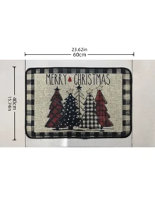 1 pieza Felpudo navideño, Felpudo de bienvenida, Alfombra de puerta trasera interior/exterior, Regalo, Adecuado para el hogar, decoración de sala de estar, dormitorio, porche, lavable a máquina, decoración navideña