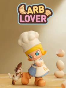 Molly "Carb Lover" Bread Head Series Blind Box, 12 Regular Styles + 1 Hidden Style, Cute Bread-Themed Figurines With Detailed Bakery Elements (Croissant, Burger, Donut), 7-11cm, Suitable As Desktop Decor, Ideal For Pop Mart Collectors, Molly Fans, And Bread Lovers, Also Great For Birthday, Hobby, Valentine's Day, And Anime-Themed Room Decor, Add A Touch Of Cuteness To Your Collection Today! - Multicolor - View 5
