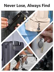 Apple AirTag Alternative GPS Tracker, Wave Pattern Global Locator Compatible With "Apple Find My" Platform, One-Click Tracking, Remote Precise Positioning, Long-Lasting Battery, Suitable For Elderly, Pets, Cars, Keys, Bags, Anti-Loss Reminder & Tracking