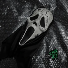 Mascara Scream 6 Aged Ghostface Mask Halloween Disfraz - Gris Claro - Ver 3