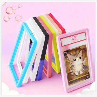 评级卡和评分卡套，硅胶保护套，适用于 P-S-A 级卡牌、运动动漫收藏卡，35PT 卡盒保护套，防刮动漫运动卡夹