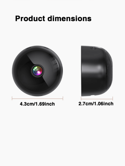 Mini WiFi Surveillance Camera,360° Rotation, Night Vision, Motion Detection, Wireless Indoor Baby Monitor, Built In Battery view 9