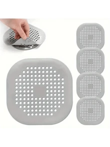 100片装淋浴地漏毛发收集器过滤器 - 易于使用，地漏收集贴纸，一次性地漏盖，适用于淋浴房、水槽和洗衣房，易于粘贴，地漏毛发堵塞器，一次性地漏过滤器，浴室毛发收集器，地漏盖，厨房水槽滤网 - 彩色 - 查看 4