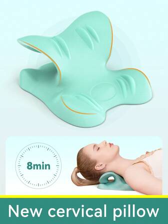 1 pieza Relajador de cuello y hombros, Dispositivo de tracción cervical y alineación de la columna cervical, Almohada quiropráctica para estirar el cuello