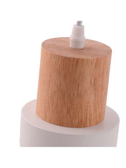 Alpinaluz "KIRA" Hang Lamp In Wit Metaal Hout Sc inavian Moderne E27 view 5