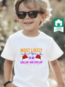 Esta nueva y elegante camiseta de manga corta 100 % algodón para niño luce un estampado navideño. Esta camiseta holgada, informal y versátil está confeccionada con un tejido suave y agradable para la piel de tu bebé. Ya sea para una reunión familiar, un evento escolar o una salida de juegos al aire libre, esta camiseta permite que tu hijo se mueva con libertad y comodidad. - Blanco - Ver 1