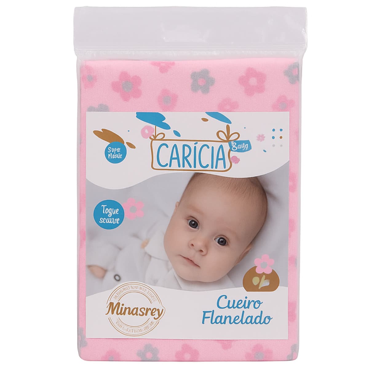 Kit com 03 Unidades de Cueiro Estampado para Bebê Recém Nascido RN Flanelado Algodão para Enxoval Maternidade