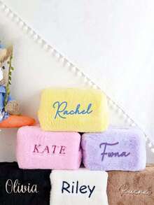 Borsa per il trucco personalizzata per damigelle, borsetta ricamata, regalo unico per il festa nuziale, regalo per lei, regalo per damigelle, borsa personalizzata. Borsa da toilette impermeabile, regalo per Natale, Ringraziamento, Festa della Mamma, San Valentino, miglior borsa cosmetica, anniversario, borsa da toilette regalo di compleanno - Multicolore - Visualizzare 6