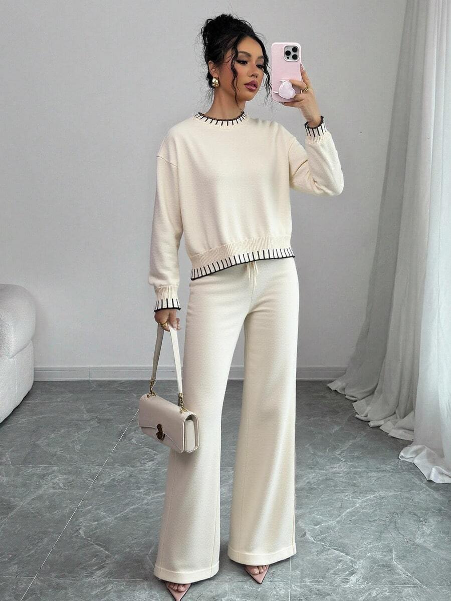 Women Two-Piece Outfits - Apricot 1 - View 1
