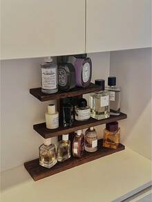 Vintage Makeup Display Rack, Desktop Makeup Organizer Shelf, Multi-Tier Large Wooden Storage Rack Cup Holder, Desktop Ceramic Cup Wooden Storage Rack, Multi-Tier Fragrance & Aromatherapy Display Shelf, European-Style Multi-Purpose Storage Rack, Makeup Tools, Makeup Display Rack, Storage Rack, Makeup Display Rack - Multicolor - View 5