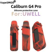 VapeSMOD 适用于 UWELL Caliburn G4 Pro 电子烟设备的全新 Caliburn G4 Pro 保护壳，屏幕硅胶套，纹理柔软的全包式保护壳 - 彩色 - 查看 6