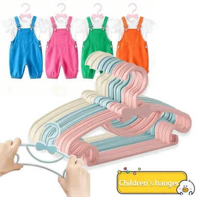 10pcs/1pc 婴儿衣架，PP 材质，新生儿衣架，蝴蝶结衣柜收纳衣架，结实，带挂钩，适合 0-10 岁儿童，家庭必备收纳衣架