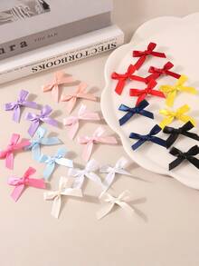 10PCS 1.6 Inch Bow Hair Clip Duckbill Clip - Ballet Style Ribbon Small Hairpin Dopamine Sweet Hair Braiding Accessory - Multicolor - View 11