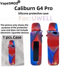 VapeSMOD 适用于 UWELL Caliburn G4 Pro 电子烟设备的全新 Caliburn G4 Pro 保护壳，屏幕硅胶套，纹理柔软的全包式保护壳 - 彩色 - 查看 15