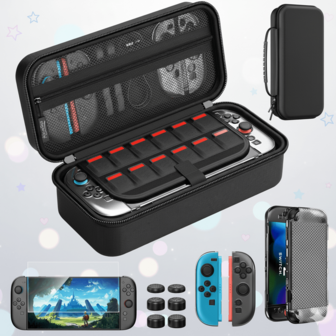 Case For Switch 2 Console, Switch Accessory Kit With Protective Hard Portable Travel Case For Switch 2, Switch 2 Cover, Switch 2 Tempered Film For Switch 2 Accessories