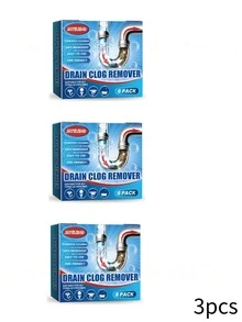 [Japan Post] Pipe Cleaner Drain Clog Remover: Powerful Baking Soda And Sodium Hypochlorite Cleaning Powder, 6-Pack - For Kitchen, Bathroom, And Bathroom Drain Clogs And Odors | Clears Drains, Deodorizes, And Prevents Odors | Storage | Birthday | Stickers | Halloween | Home Decor | Storage Boxes | Shelves | Halloween Cosplay | Christmas | Pouches | Halloween Decorations | Toilets