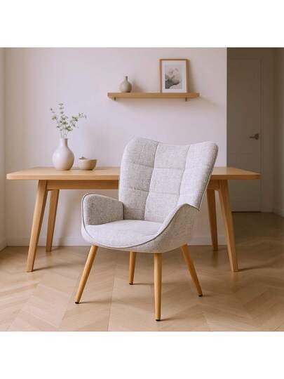 Meubles Cosy PCS Com Tafel Fabric Dining Chair, Moderne Ideal Room Or Living Room, Easy Assembly, Home Furniture, Compact Dimensions, Grijs 72 62 90.5 Cm