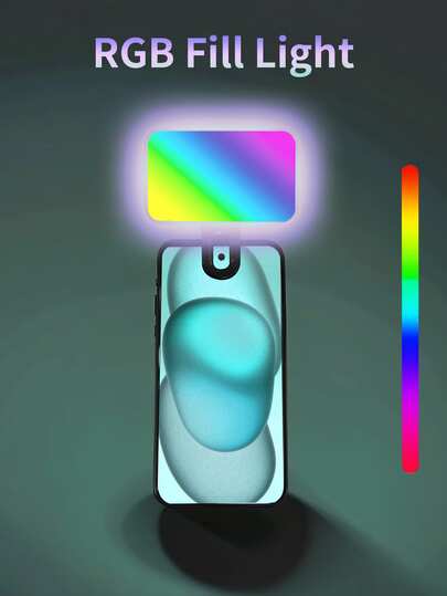 Portable Selfie Fill Light Video Conference Lamp, With Phone Clip, Clip-On LED Light, Suitable For Video Conferencing, 3 Lighting Modes, Rechargeable, Portable, Applicable To Laptop/Phone/Tablet/Zoom Call/Makeup