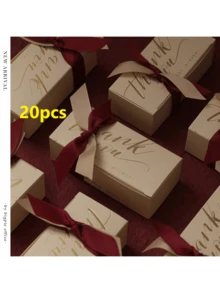 Luxury European-Style Gold Ribbon Gift Box, Creative New Ins Style Wedding Candy Box, Engagement Candy Gift Box, Chocolate Box - Multicolor - View 12