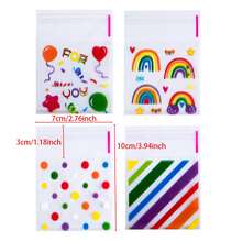 50 Stücke niedliche, süße rosa Erdbeermuster selbstklebende OPP-Beutel, geeignet für Schmuck, Dekoration, Geschenkverpackung und Aufbewahrung