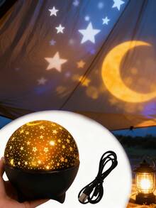 Atomic Star Moon Projection Lamp, Holiday Gift For Halloween, Christmas, Create Magical Night Atmosphere - Multicolor - View 5