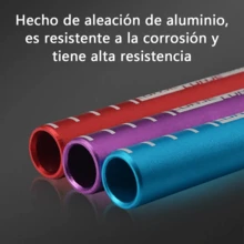 Manillar de bicicleta de aleación de aluminio ligera 720 mm, para potencia de 31,8 mm, ideal para montaña, carretera e híbrida, con elevación de 25 mm - Rojo - Ver 3