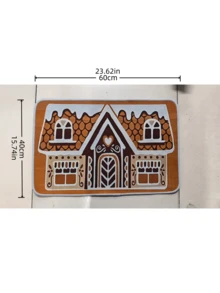 1 pieza Felpudo navideño, Felpudo de bienvenida, Alfombra de puerta trasera interior/exterior, Regalo, Adecuado para el hogar, decoración de sala de estar, dormitorio, porche, lavable a máquina, decoración navideña