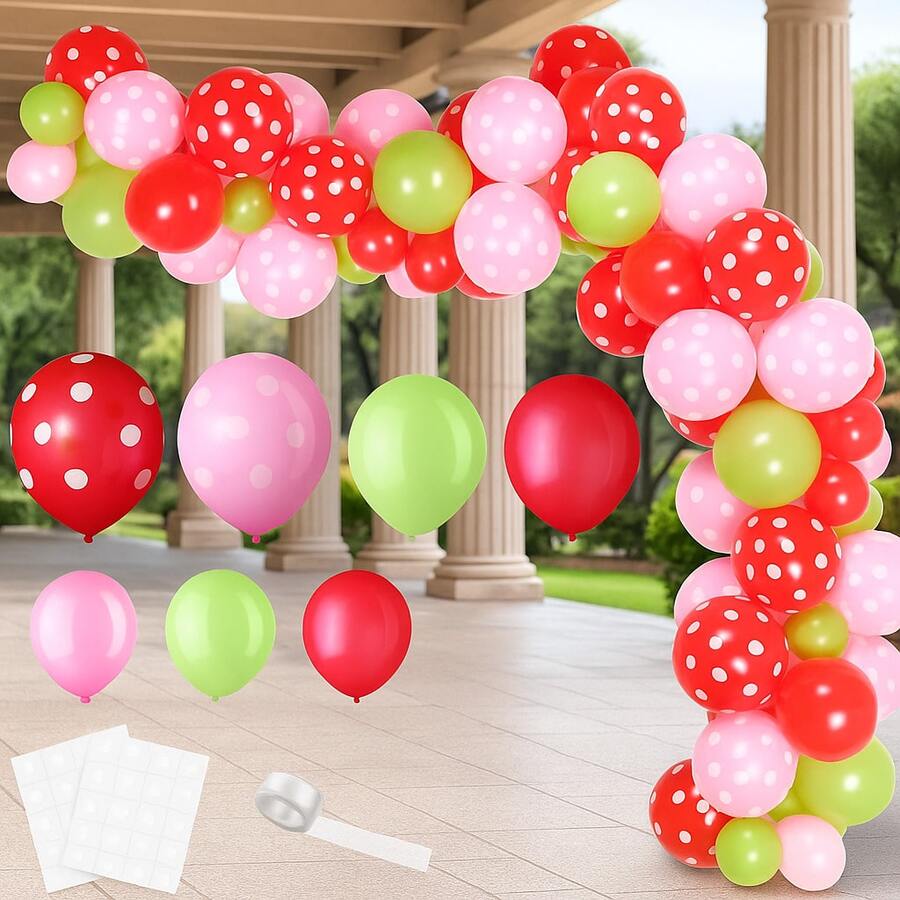 109 Pieces Strawberry Party Balloons Arch Garland 12 10 5 Inch Red Pink Green Latex Balloons Jumbo Strawberry Foil Balloons For  Shower Berry First Birthday Strawberry Party Decorations - Trending, Best Seller, New Arrival, Party Supplies, Elegant Decor, Party Decoration, Wedding & Birthday