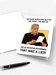 Ein Set von "Lügendetektortest sagt, das ist eine Lüge" witzigen Geburtstagskarten mit Umschlägen, freche Karten für Freunde und Familie, witzige Karten für ihn, Scherz-Geburtstagsgeschenke für sie