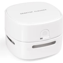 迷你桌面吸尘器，360°旋转桌面清洁工具，电池供电款（不含电池），用于吸除桌面上的小物件和碎屑，清洁抽屉台面等物品。 - 彩色 - 查看 13