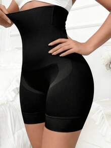 Short Bermuda Shaper Slimming Belt High Waist Compression Shapewear Slimming Hides Belly Reduces Measurements Plus - 黑色 - 查看 3