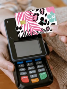 1pc Tree Leaf Pattern Credit Card Decorative Sticker, PVC Card Creative Personalized Ultra-Thin Anti-Fingerprint Credit Card Protective Skin, High Quality, Anti-Scratch, Anti-Friction, Suitable For Men And Women, Small Chip Card, Bank Card, Credit Card, Transportation Card, Student Campus Card DIY Decoration, Back To School Supplies - Multicolor - View 4