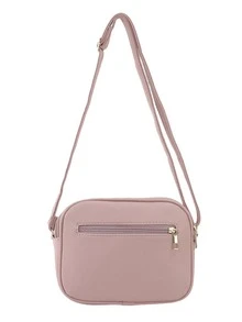 Elegance Women's Crossbody Bag With Front Pocket And Gold Detail - Màu xanh hải quân - Xem 10